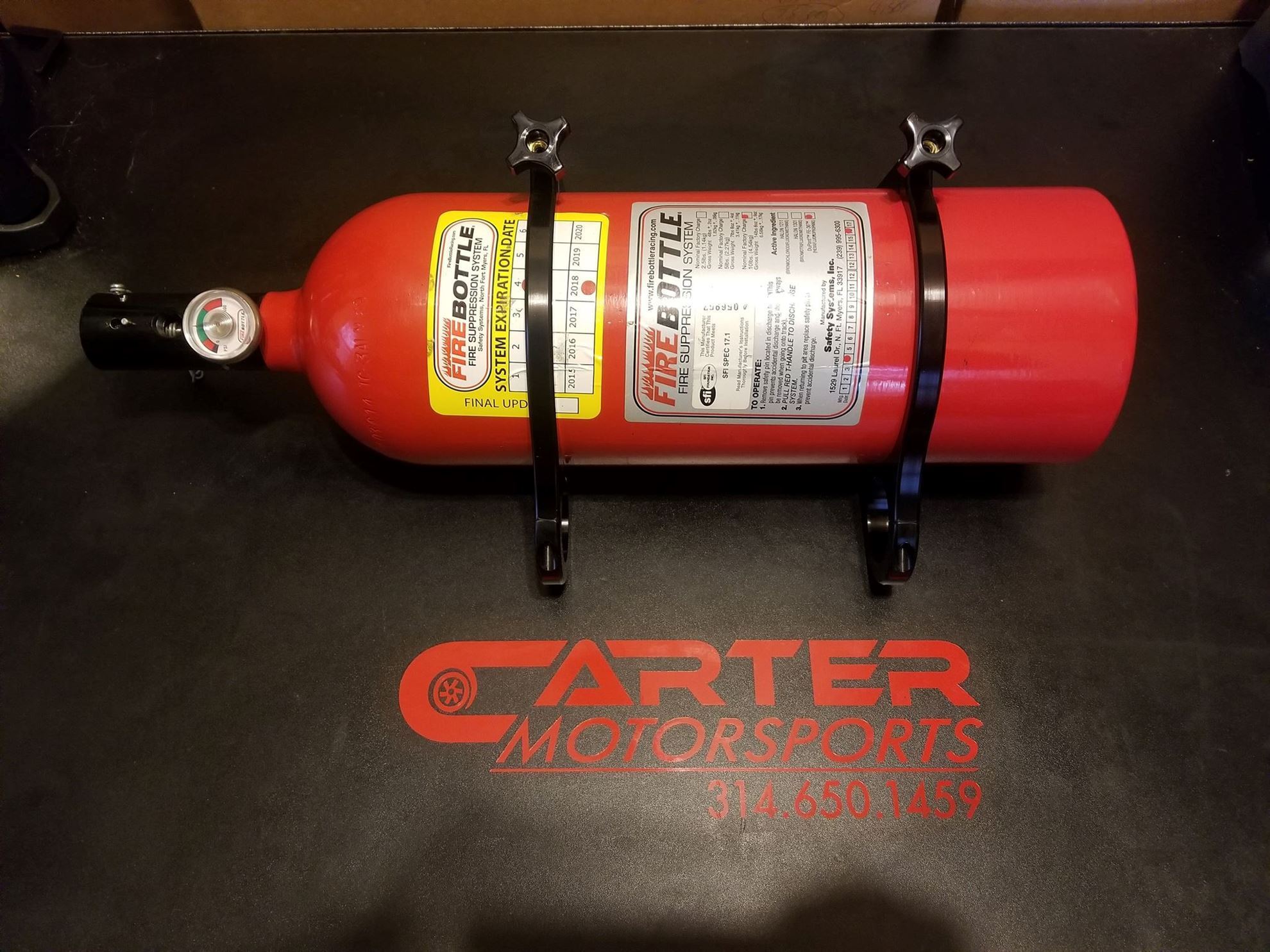 Carter Motorsports LLC. Billet 10lb Fire Bottle Mount
